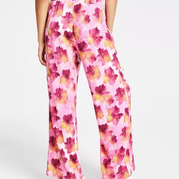 Bar III Pink Floral 2 Piece Pants Set - M - Picture 2 of 14